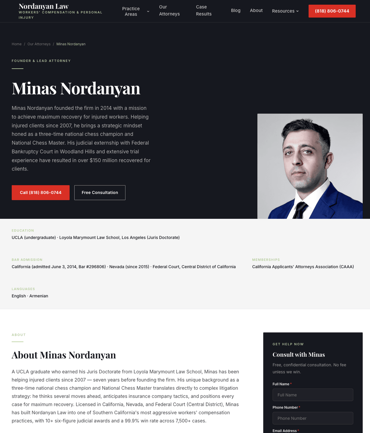 After — Attorney profile page